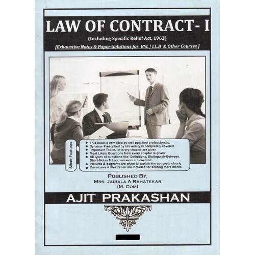 Ajit Prakashan's Law of Contract - I  [English] Notes for BSL & LLB by Mrs. Jaibala Rahatekar